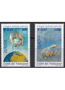 2001 Vaticano Europa 2 Valori Sassone 1228-9